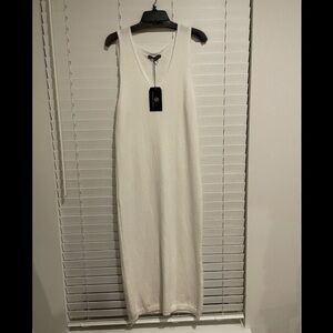NWT Alchemia Tricot Italian Sweater DRESS White Viscose Sz Small RN 75343